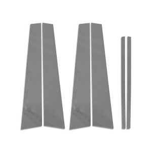 Land Rover Freelander Pillar Trims - Omac - S.Steel - Gloss Dark - '07-'14